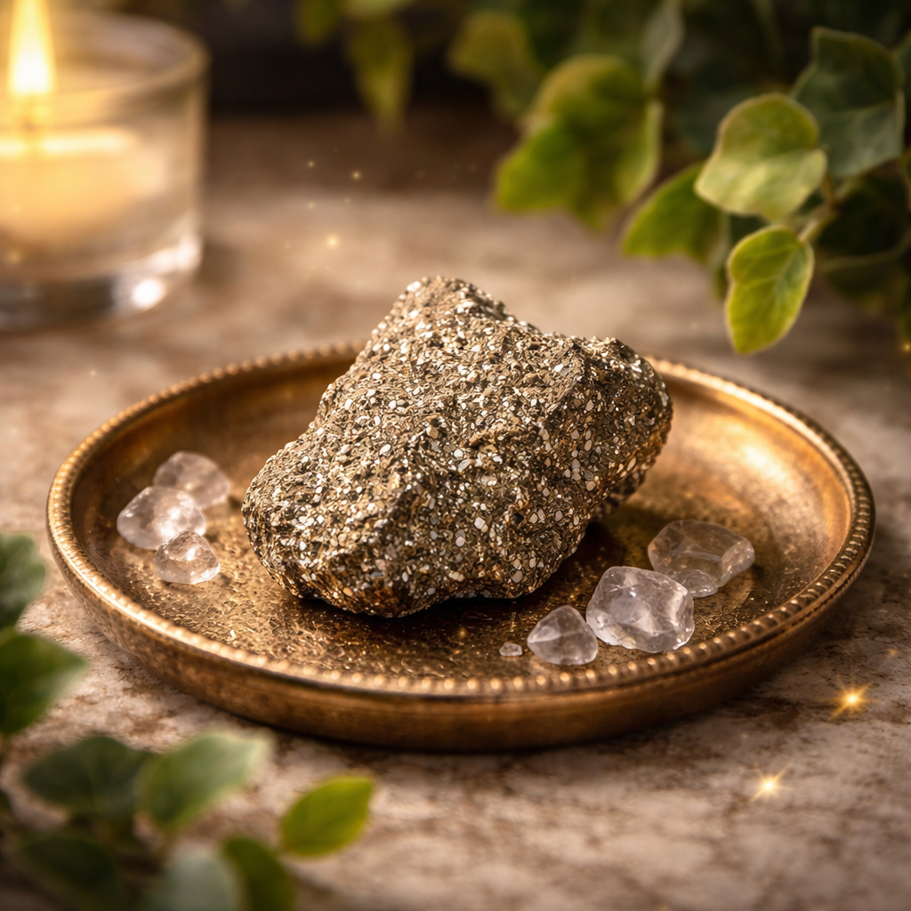 Pyrite Money Magnet Stone - Wealth , Protection  & Success Crystal  (Medium Size - 3-5cm)