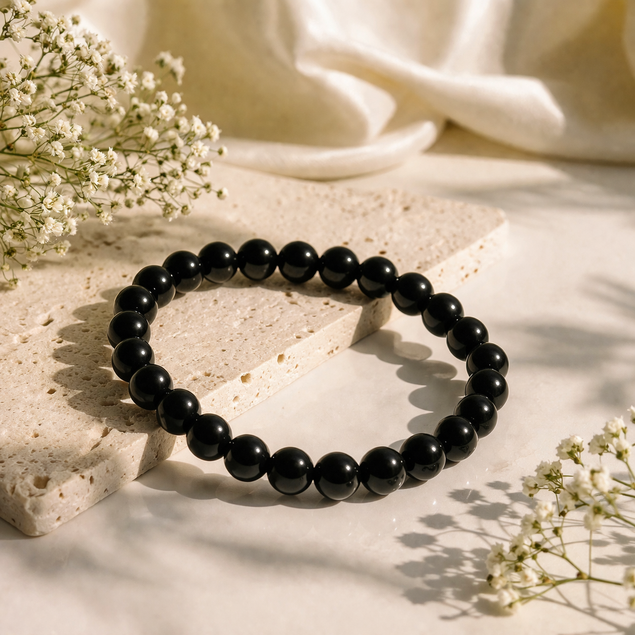 Power Shield Black Tourmaline Protection Bracelet (8mm)