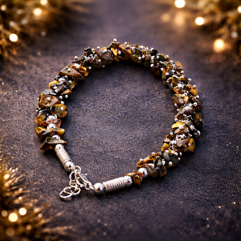 Tiger Eye Energy Protection Chip Bracelet (8mm)