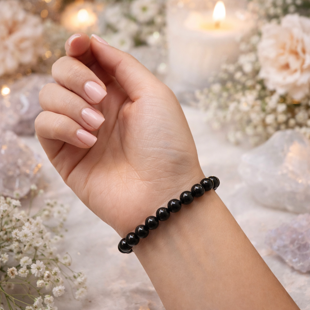 Power Shield Black Tourmaline Protection Bracelet (8mm)
