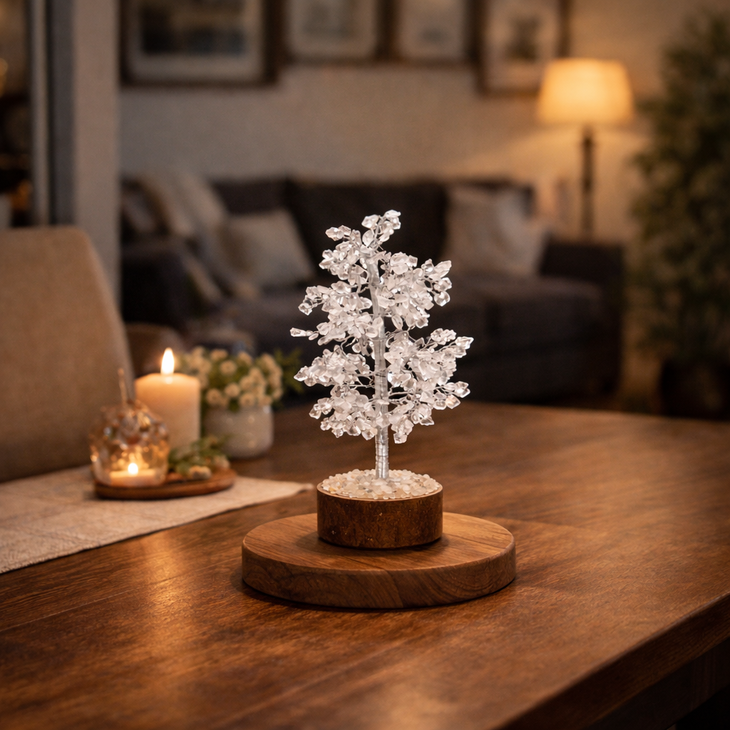 Premium Clear Quartz Crystal Tree (300 beads) - Energy Healing & Manifestation Decor