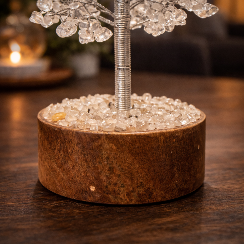 Premium Clear Quartz Crystal Tree (300 beads) - Energy Healing & Manifestation Decor