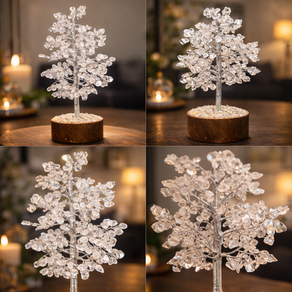 Premium Clear Quartz Crystal Tree (300 beads) - Energy Healing & Manifestation Decor
