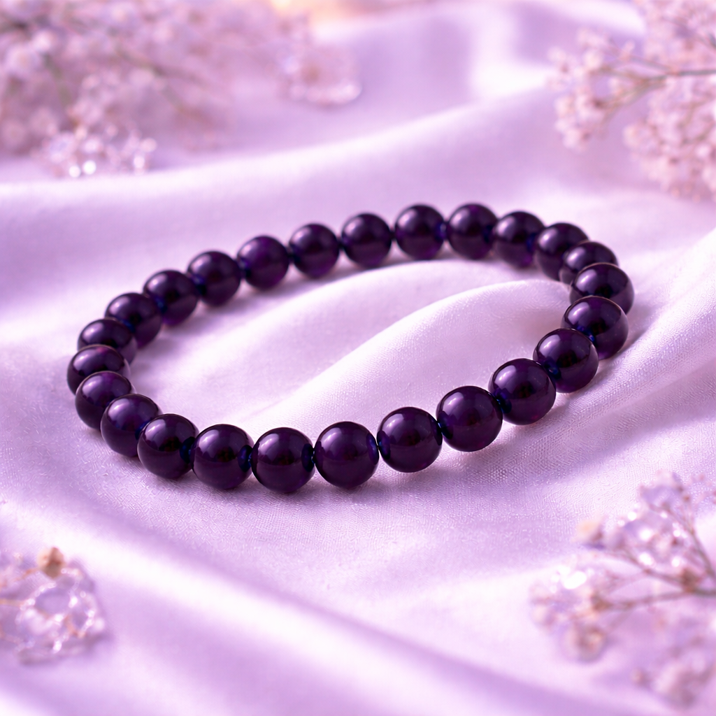 Royal Amethyst Healing Bracelet - Protection & Inner Peace (8mm)