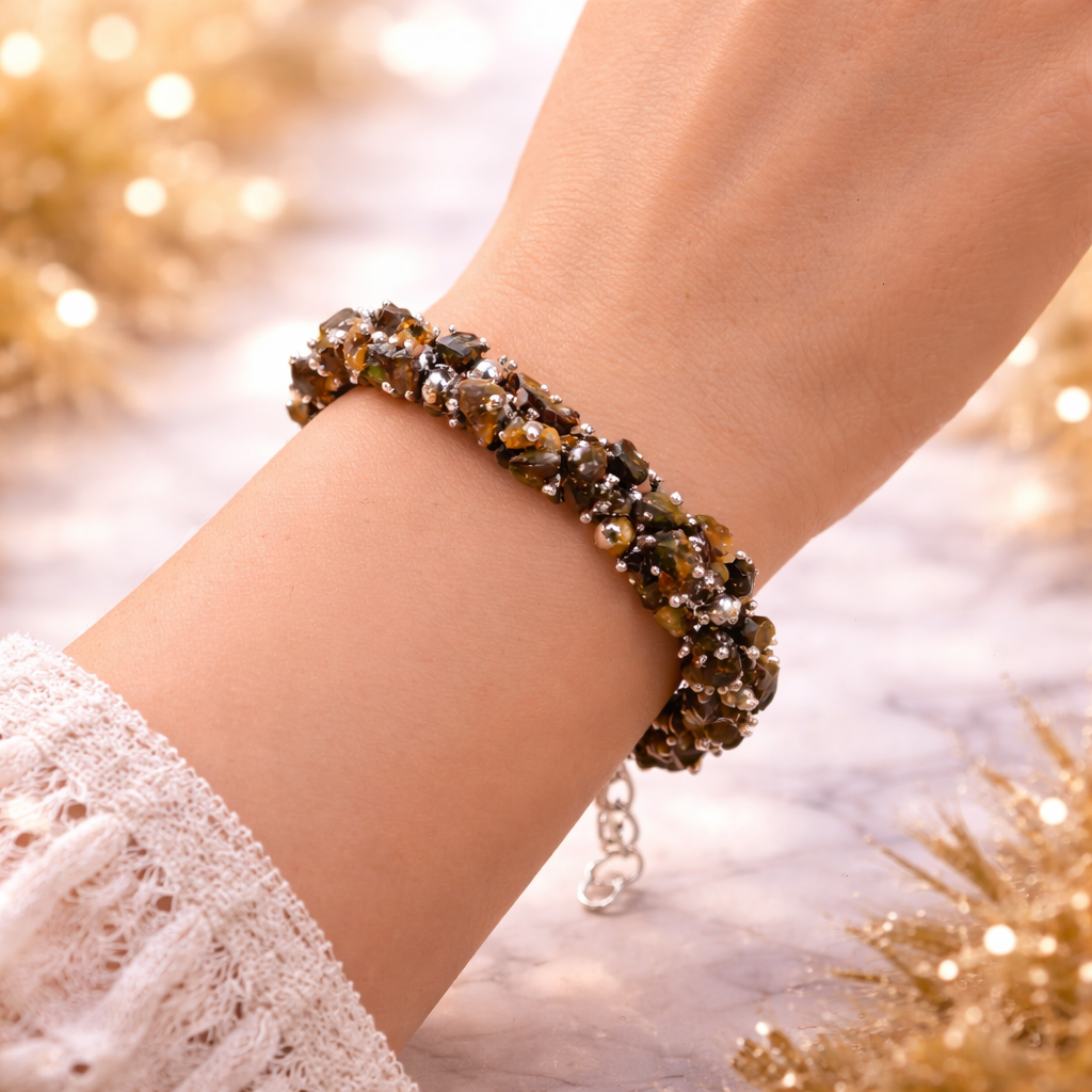 Tiger Eye Energy Protection Chip Bracelet (8mm)