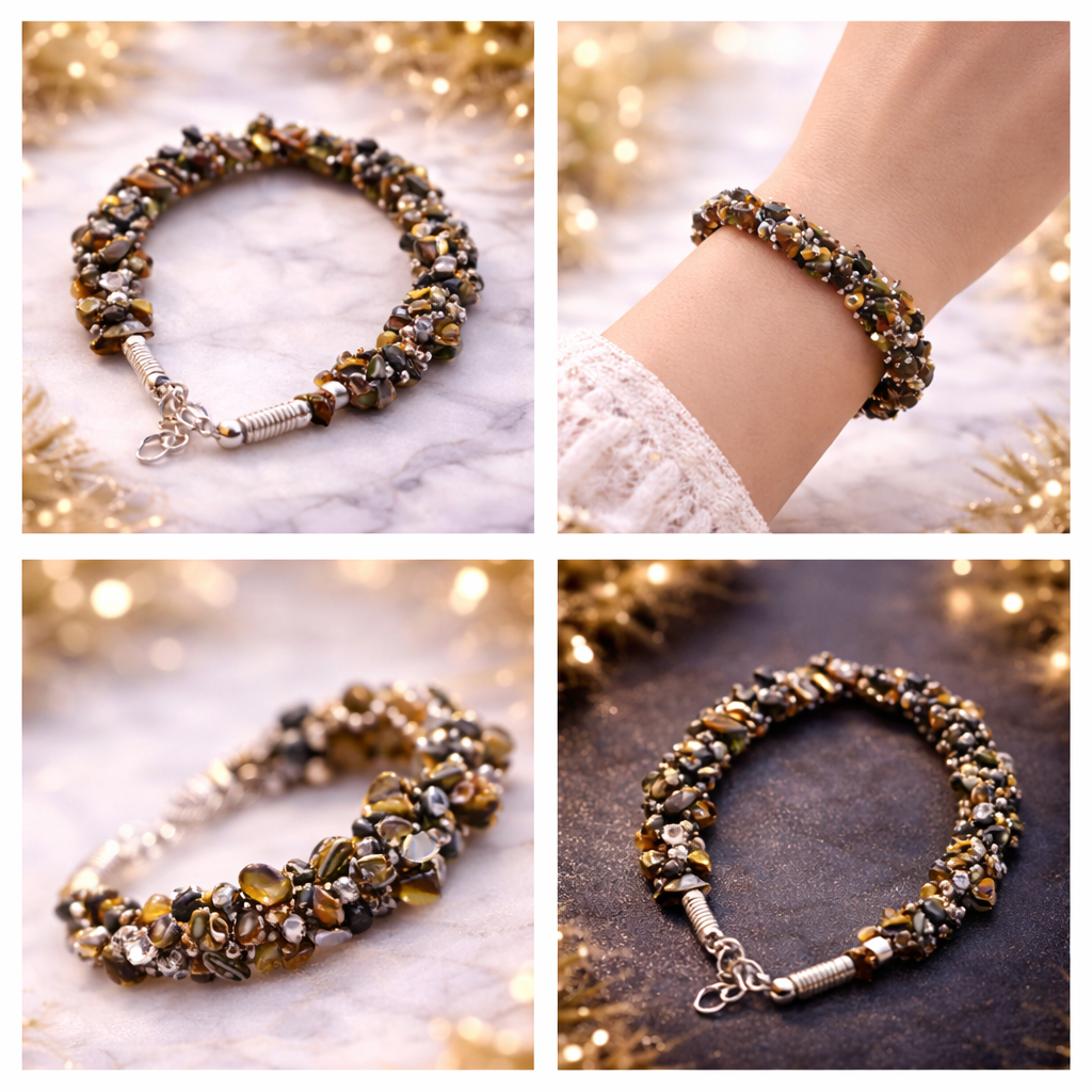 Tiger Eye Energy Protection Chip Bracelet (8mm)