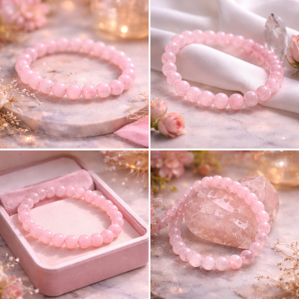 Rose Quartz Healing Bracelet ( Love & Positivity )